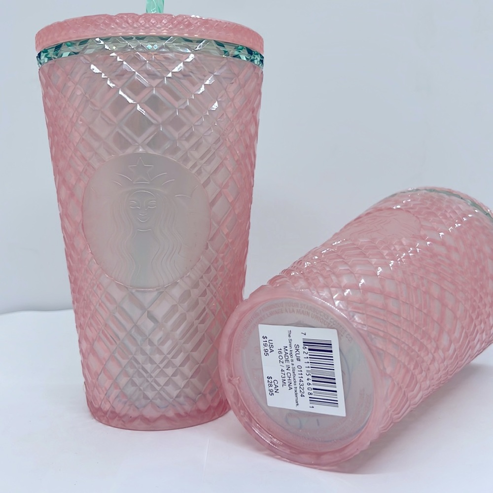 Two Starbucks 16oz Tumblers with Lids and Straw - Picture 3 of 3